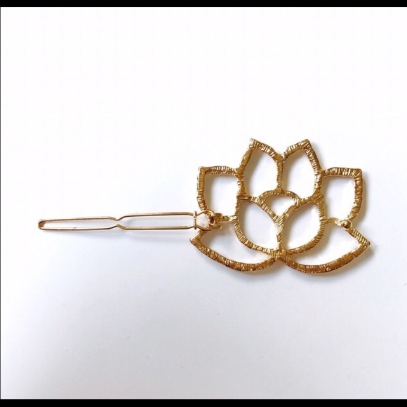 HOST PICK Sacred lotus gold boho hair clip yoga - Picture 4 of 6